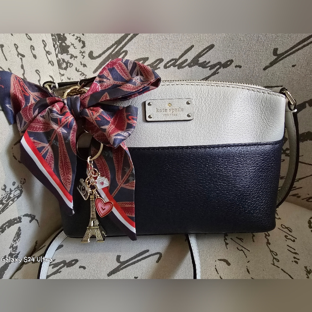 Kate Spade Black and White Crossbody Bag